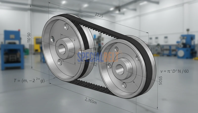 Como calcular o comprimento exato de uma correia em V