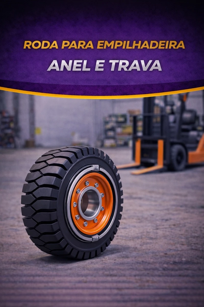 Roda para Empilhadeira Anel e Trava