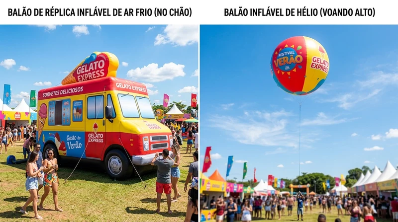 Balão de ar frio ou gás hélio: entenda a diferença