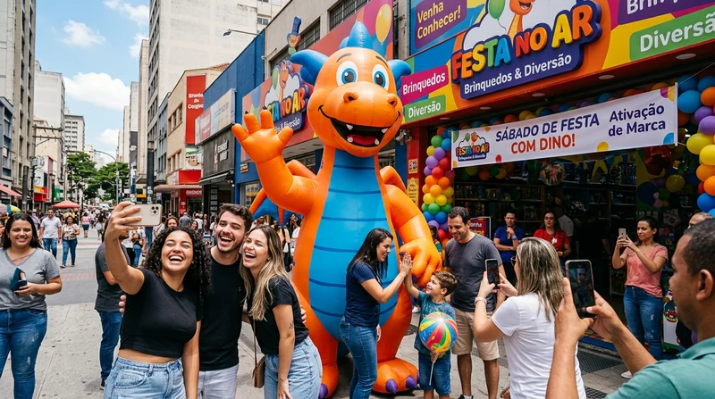 Por que investir em um mascote inflável gigante?
