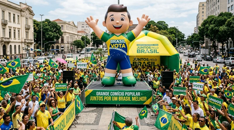 Marketing político: bonecos infláveis na campanha