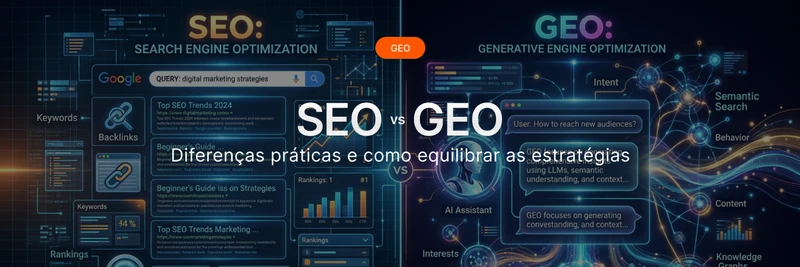 GEO vs SEO: diferenças práticas e como equilibrar as estratégias