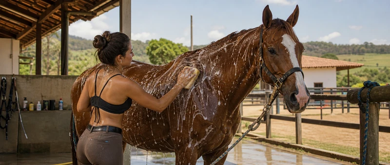 Como dar banho em cavalos: passo a passo
