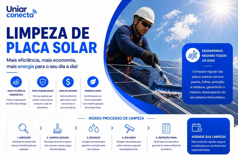 Limpeza de Placa Solar