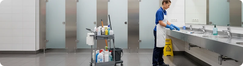 Produtos para higienização de banheiros públicos