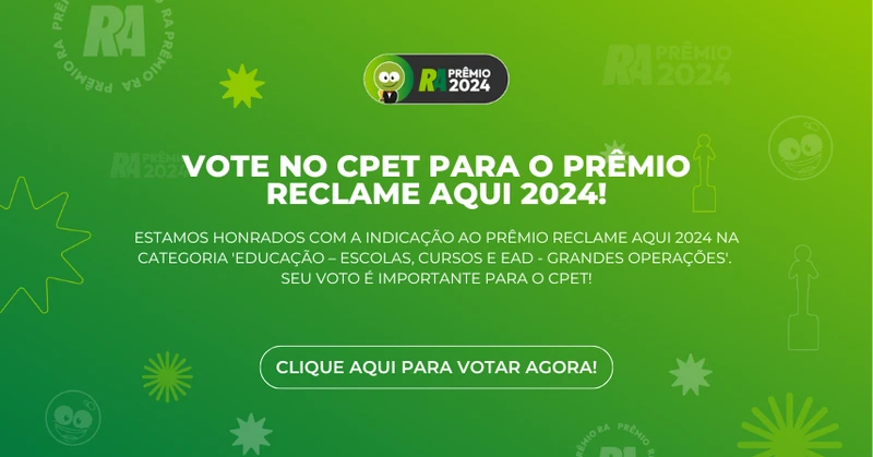 CPET é indicado ao Prêmio Reclame Aqui 2024 reconhecendo sua  Excelência